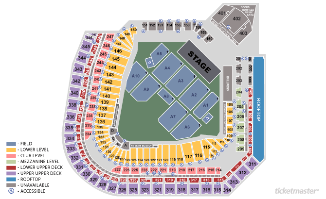 Coors Field Seating Chart | Coors Field | Denver, Colorado