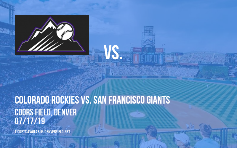 Colorado Rockies vs. San Francisco Giants at Coors Field tickets Colorado Rockies vs. San Francisco Giants at Coors Field