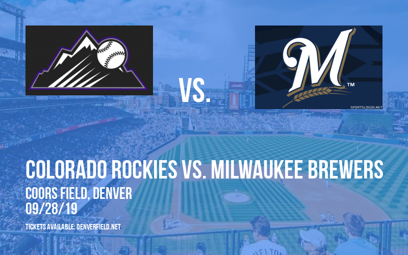 Colorado Rockies vs. Milwaukee Brewers at Coors Field tickets Colorado Rockies vs. Milwaukee Brewers at Coors Field