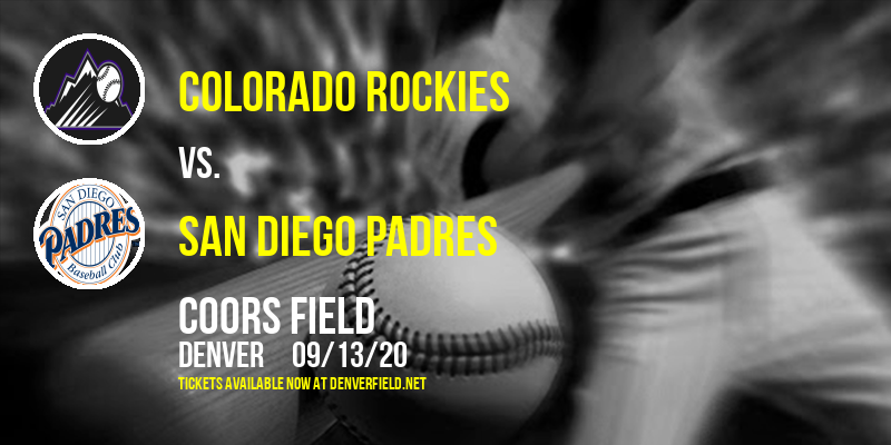 Colorado Rockies vs. San Diego Padres at Coors Field